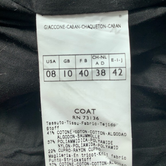 NWOT MAX&CO Black Nylon Belted Jacket Size M - Picture 8 of 8